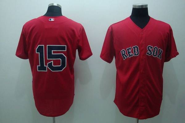 Red Sox #15 Dustin Pedroia Stitched Red MLB Jersey - Click Image to Close